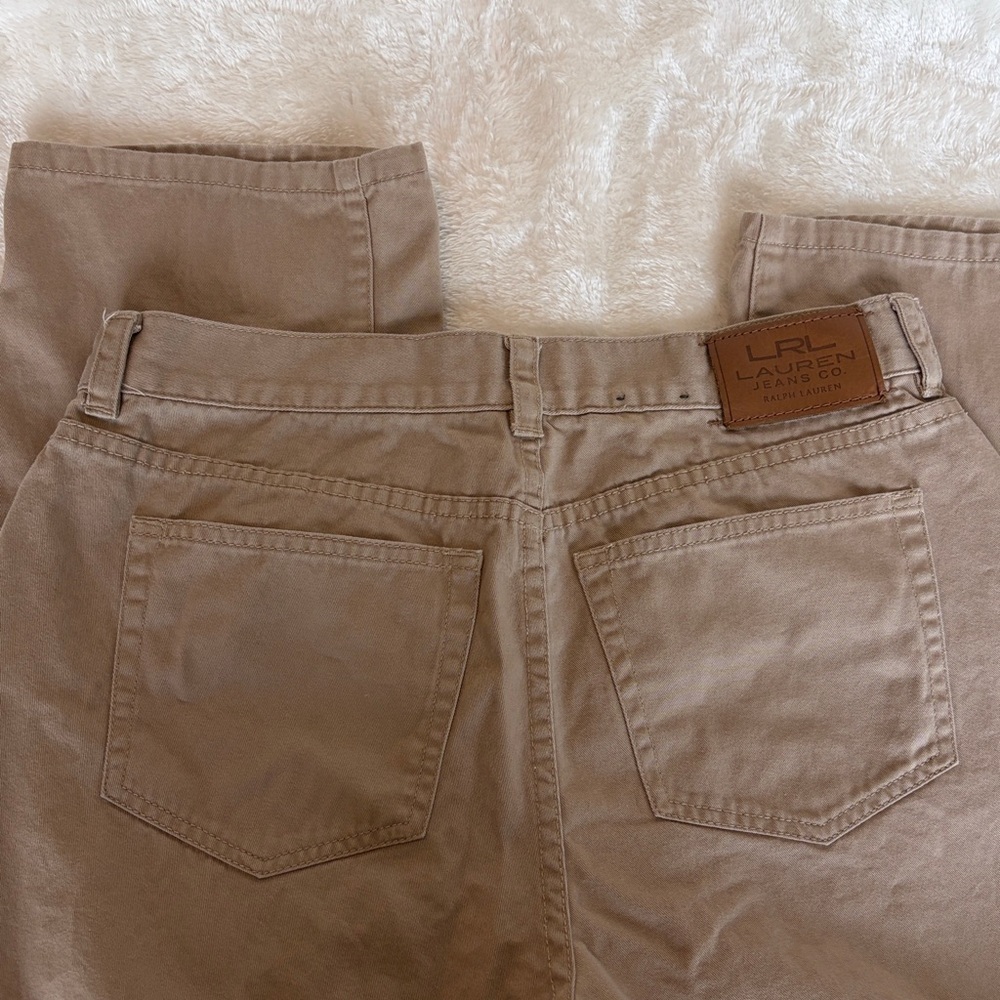Lauren Ralph Lauren Beige Classic Midcalf Pants - Picture 4 of 8